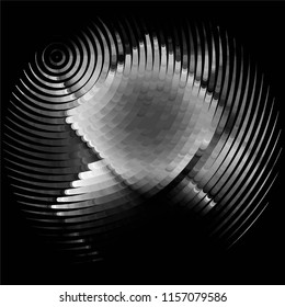 Abstract grunge grid stripe halftone background pattern. Spotted black and white line vector illustration
