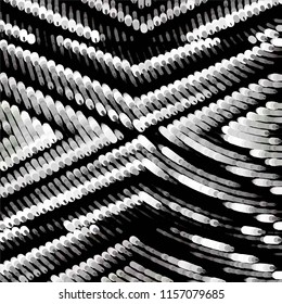 Abstract grunge grid stripe halftone background pattern. Spotted black and white line vector illustration

