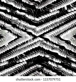 Abstract grunge grid stripe halftone background pattern. Spotted black and white line vector illustration
