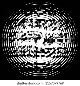Abstract grunge grid stripe halftone background pattern. Spotted black and white line vector illustration
