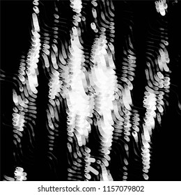 Abstract grunge grid stripe halftone background pattern. Spotted black and white line vector illustration
