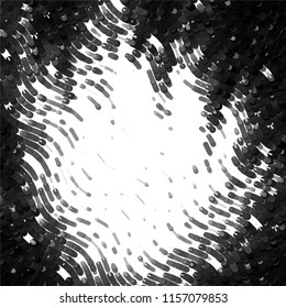 Abstract grunge grid stripe halftone background pattern. Spotted black and white line vector illustration
