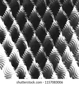 Abstract grunge grid stripe halftone background pattern. Spotted black and white line vector illustration
