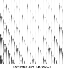 Abstract grunge grid stripe halftone background pattern. Spotted black and white line vector illustration
