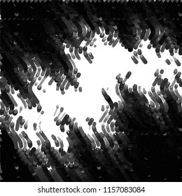 Abstract grunge grid stripe halftone background pattern. Spotted black and white line vector illustration
