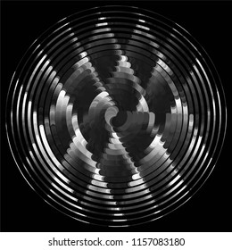 Abstract grunge grid stripe halftone background pattern. Spotted black and white line vector illustration

