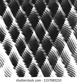 Abstract grunge grid stripe halftone background pattern. Spotted black and white line vector illustration
