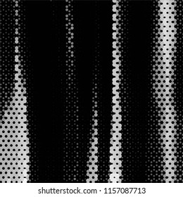 Abstract grunge grid stripe halftone background pattern. Spotted black and white line vector illustration
