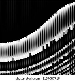 Abstract grunge grid stripe halftone background pattern. Spotted black and white line vector illustration
