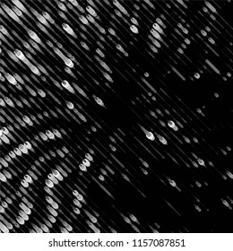 Abstract grunge grid stripe halftone background pattern. Spotted black and white line vector illustration
