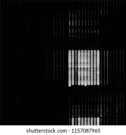 Abstract grunge grid stripe halftone background pattern. Spotted black and white line vector illustration
