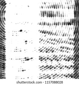 Abstract grunge grid stripe halftone background pattern. Spotted black and white line vector illustration
