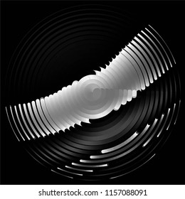 Abstract grunge grid stripe halftone background pattern. Spotted black and white line vector illustration
