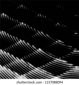 Abstract grunge grid stripe halftone background pattern. Spotted black and white line vector illustration
