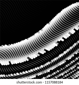 Abstract grunge grid stripe halftone background pattern. Spotted black and white line vector illustration

