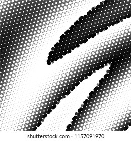 Abstract grunge grid stripe halftone background pattern. Spotted black and white line vector illustration
