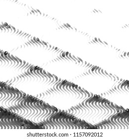 Abstract grunge grid stripe halftone background pattern. Spotted black and white line vector illustration
