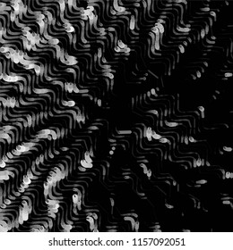 Abstract grunge grid stripe halftone background pattern. Spotted black and white line vector illustration
