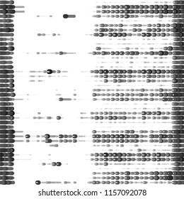 Abstract grunge grid stripe halftone background pattern. Spotted black and white line vector illustration
