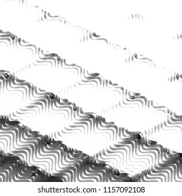 Abstract grunge grid stripe halftone background pattern. Spotted black and white line vector illustration
