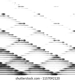 Abstract grunge grid stripe halftone background pattern. Spotted black and white line vector illustration
