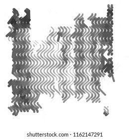 Abstract grunge grid stripe halftone background pattern. Spotted black and white line vector illustration
