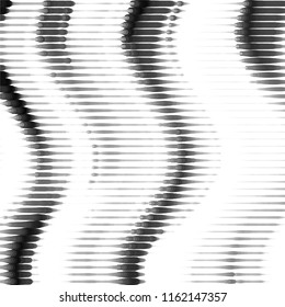 Abstract grunge grid stripe halftone background pattern. Spotted black and white line vector illustration

