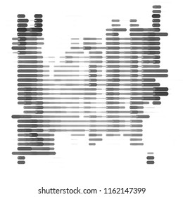 Abstract grunge grid stripe halftone background pattern. Spotted black and white line vector illustration
