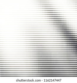 Abstract grunge grid stripe halftone background pattern. Spotted black and white line vector illustration
