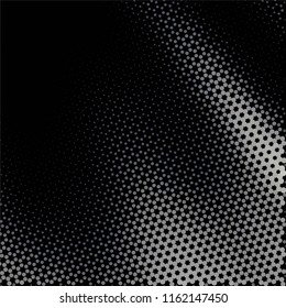 Abstract grunge grid stripe halftone background pattern. Spotted black and white line vector illustration
