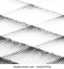 Abstract grunge grid stripe halftone background pattern. Spotted black and white line vector illustration
