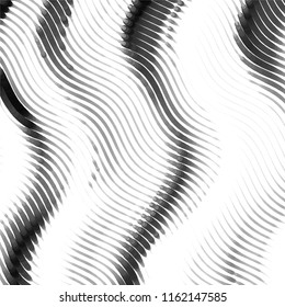 Abstract grunge grid stripe halftone background pattern. Spotted black and white line vector illustration
