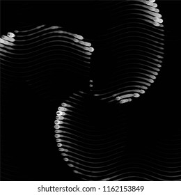 Abstract grunge grid stripe halftone background pattern. Spotted black and white line vector illustration

