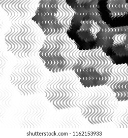 Abstract grunge grid stripe halftone background pattern. Spotted black and white line vector illustration
