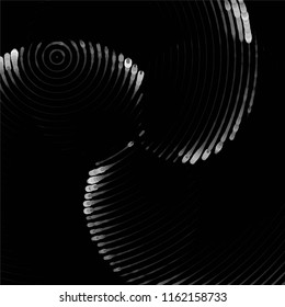 Abstract grunge grid stripe halftone background pattern. Spotted black and white line vector illustration
