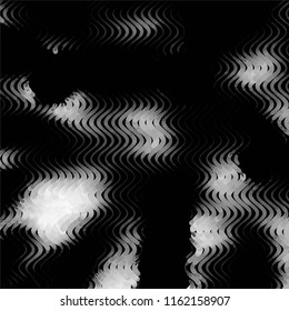 Abstract grunge grid stripe halftone background pattern. Spotted black and white line vector illustration
