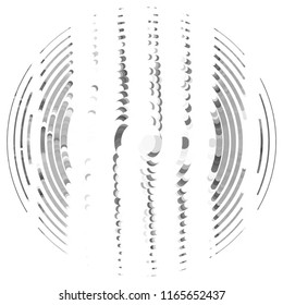 Abstract grunge grid stripe halftone background pattern. Spotted black and white line vector illustration

