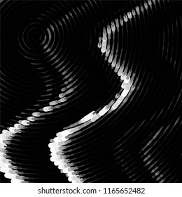 Abstract grunge grid stripe halftone background pattern. Spotted black and white line vector illustration
