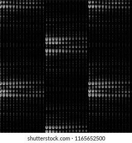 Abstract grunge grid stripe halftone background pattern. Spotted black and white line vector illustration
