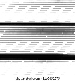 Abstract grunge grid stripe halftone background pattern. Spotted black and white line vector illustration
