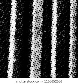 Abstract grunge grid stripe halftone background pattern. Spotted black and white line vector illustration
