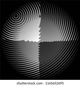 Abstract grunge grid stripe halftone background pattern. Spotted black and white line vector illustration
