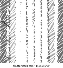 Abstract grunge grid stripe halftone background pattern. Spotted black and white line vector illustration
