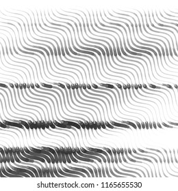 Abstract grunge grid stripe halftone background pattern. Spotted black and white line vector illustration
