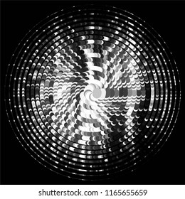 Abstract grunge grid stripe halftone background pattern. Spotted black and white line vector illustration
