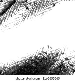Abstract grunge grid stripe halftone background pattern. Spotted black and white line vector illustration
