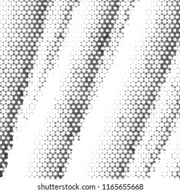 Abstract grunge grid stripe halftone background pattern. Spotted black and white line vector illustration
