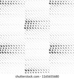 Abstract grunge grid stripe halftone background pattern. Spotted black and white line vector illustration
