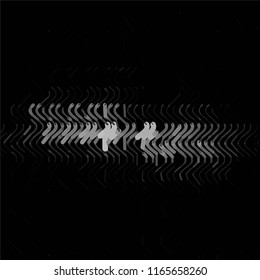 Abstract grunge grid stripe halftone background pattern. Spotted black and white line vector illustration

