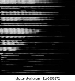 Abstract grunge grid stripe halftone background pattern. Spotted black and white line vector illustration
